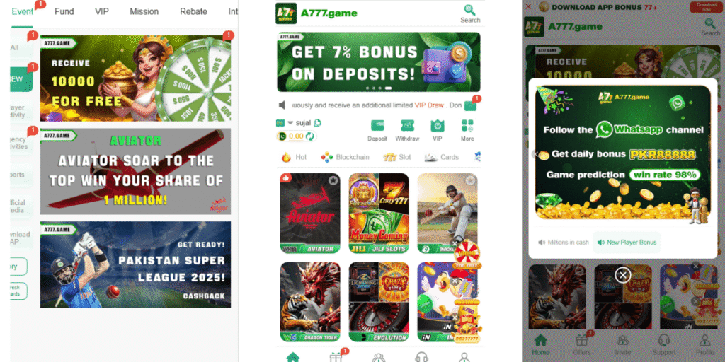 A777 Game Download Latest reward offering game| free earning in Pakistan 2 A777 Game